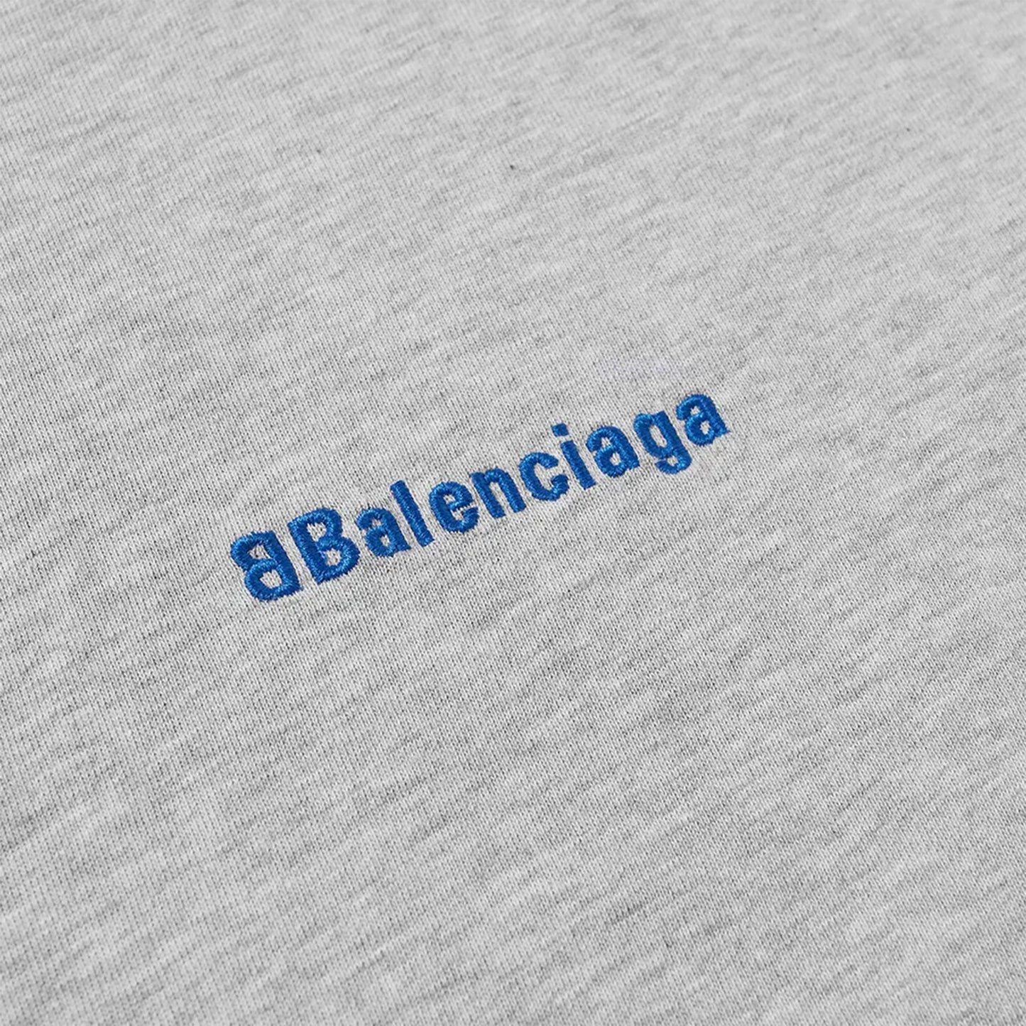 BALENCIAGA BB Text Logo Tee Grey