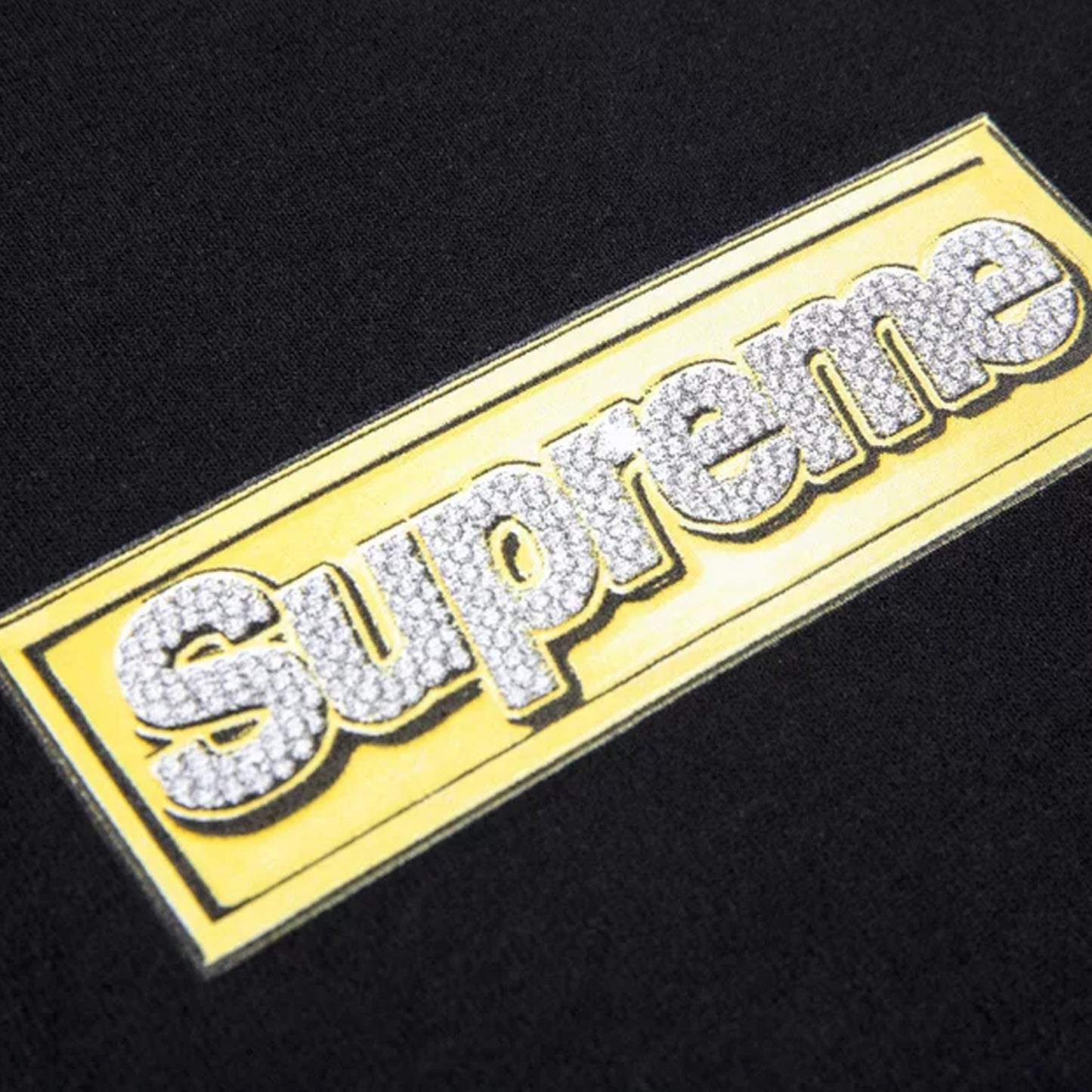 Supreme Bling Box Logo Hooded Sweatshirt Black (SS22)