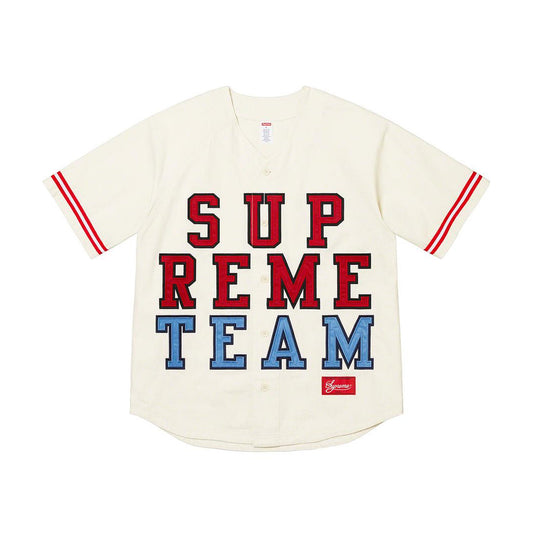 Supreme Denim Baseball Jersey White (FW22)