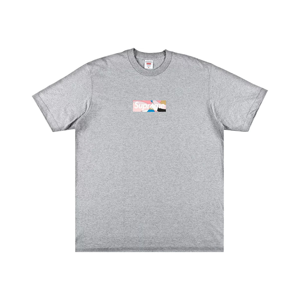 Supreme Emilio Pucci Box Logo Tee Grey/Pink (SS21)