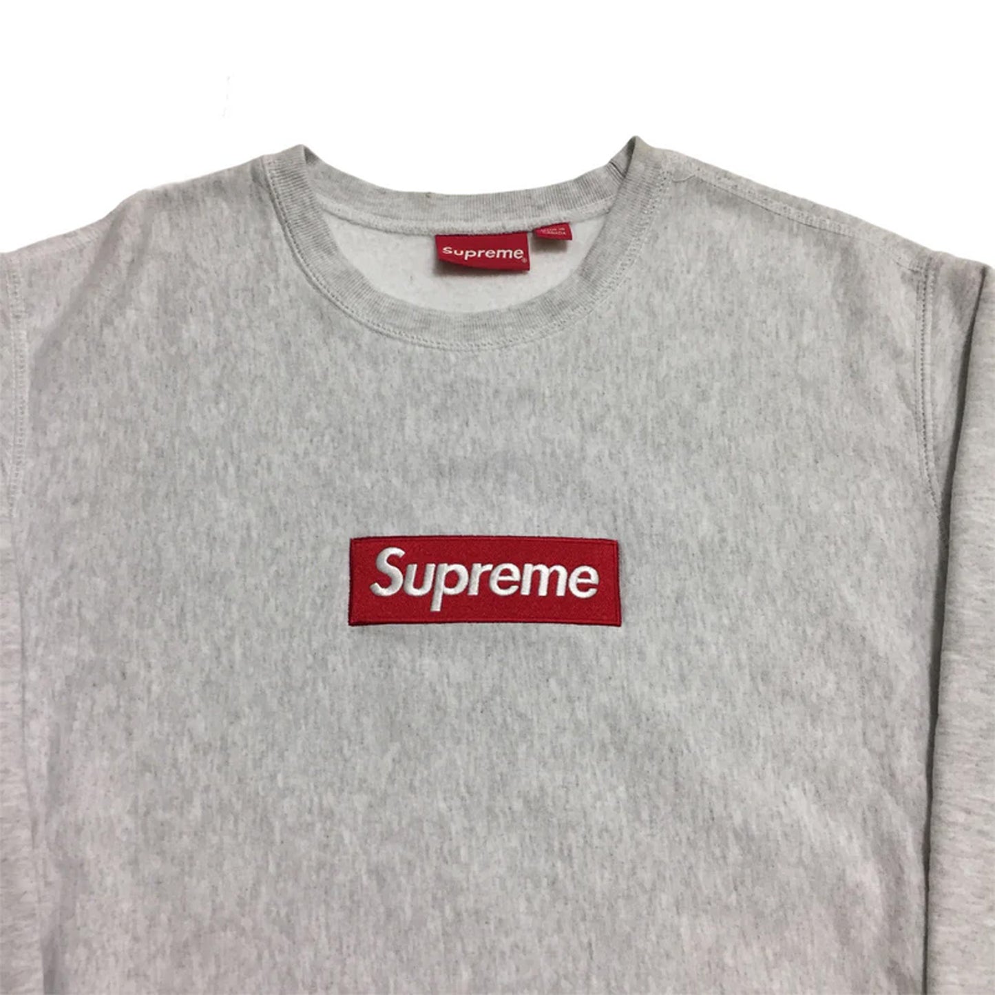 Supreme Box Logo Crewneck Ash Grey (FW18)
