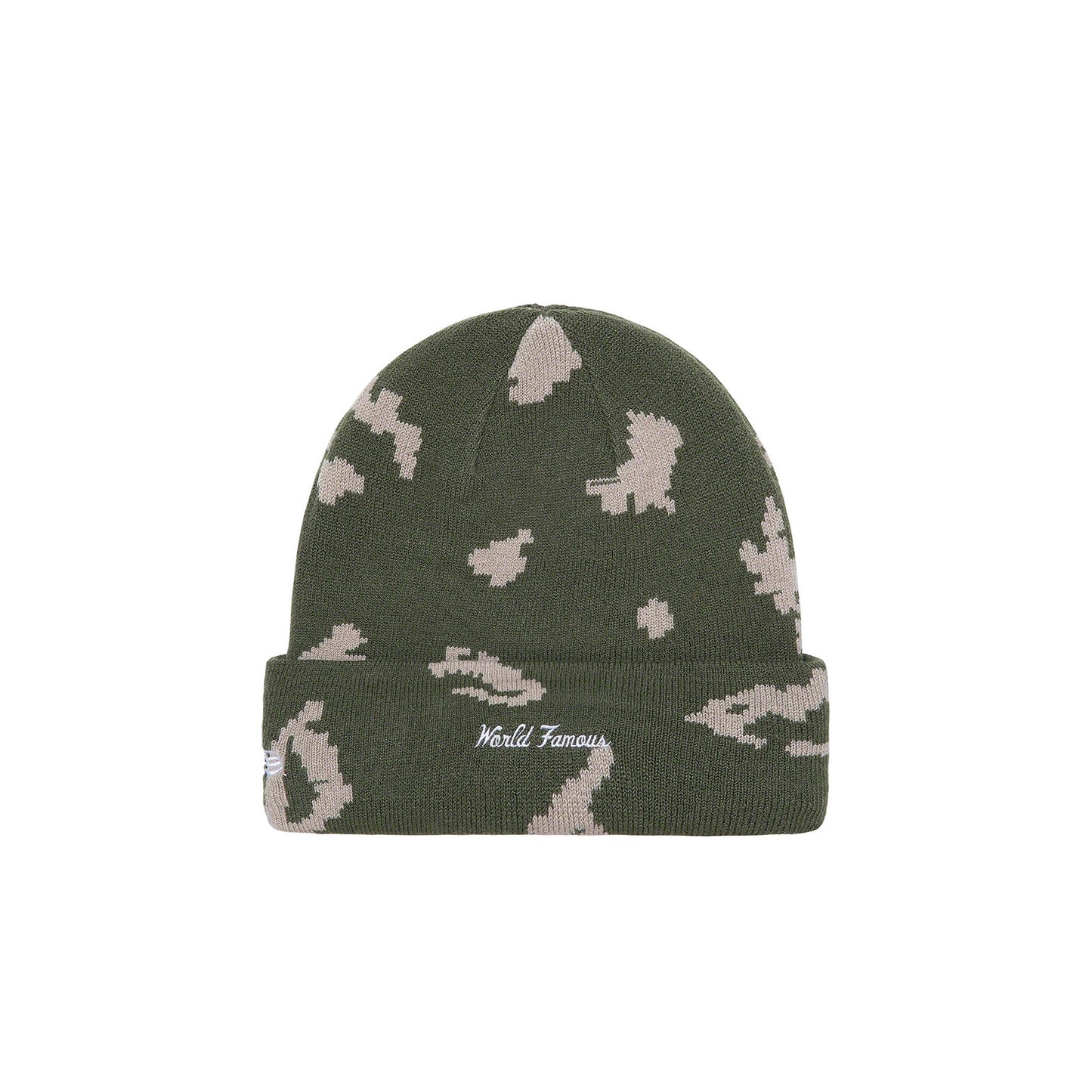 Supreme New Era Box Logo Beanie Olive Russian Camo (FW21)