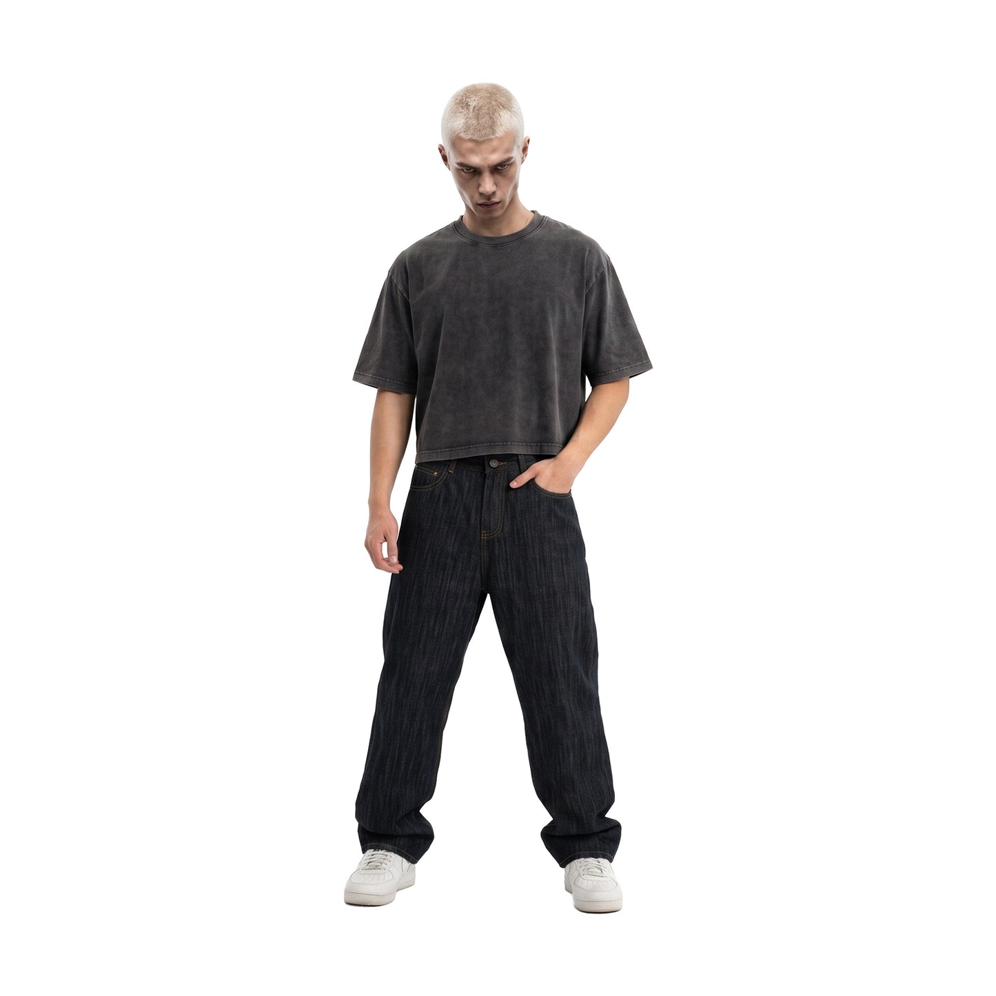 RAW/21 Aero-Form Wide Straight Cut Jeans Black (SS26)