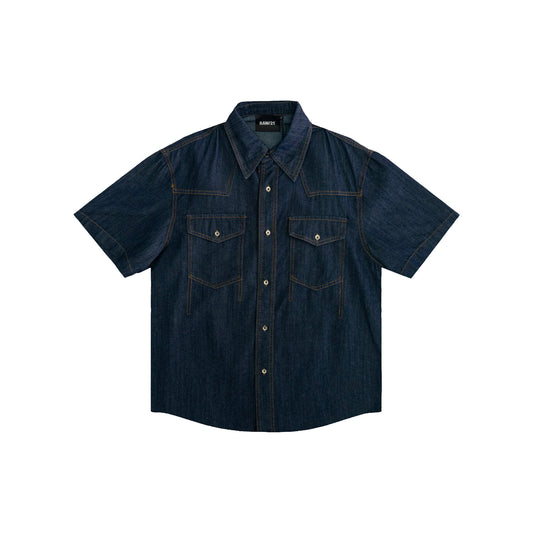 RAW/21 Accent Short Sleeve Shirt Denim Blue (SS26)