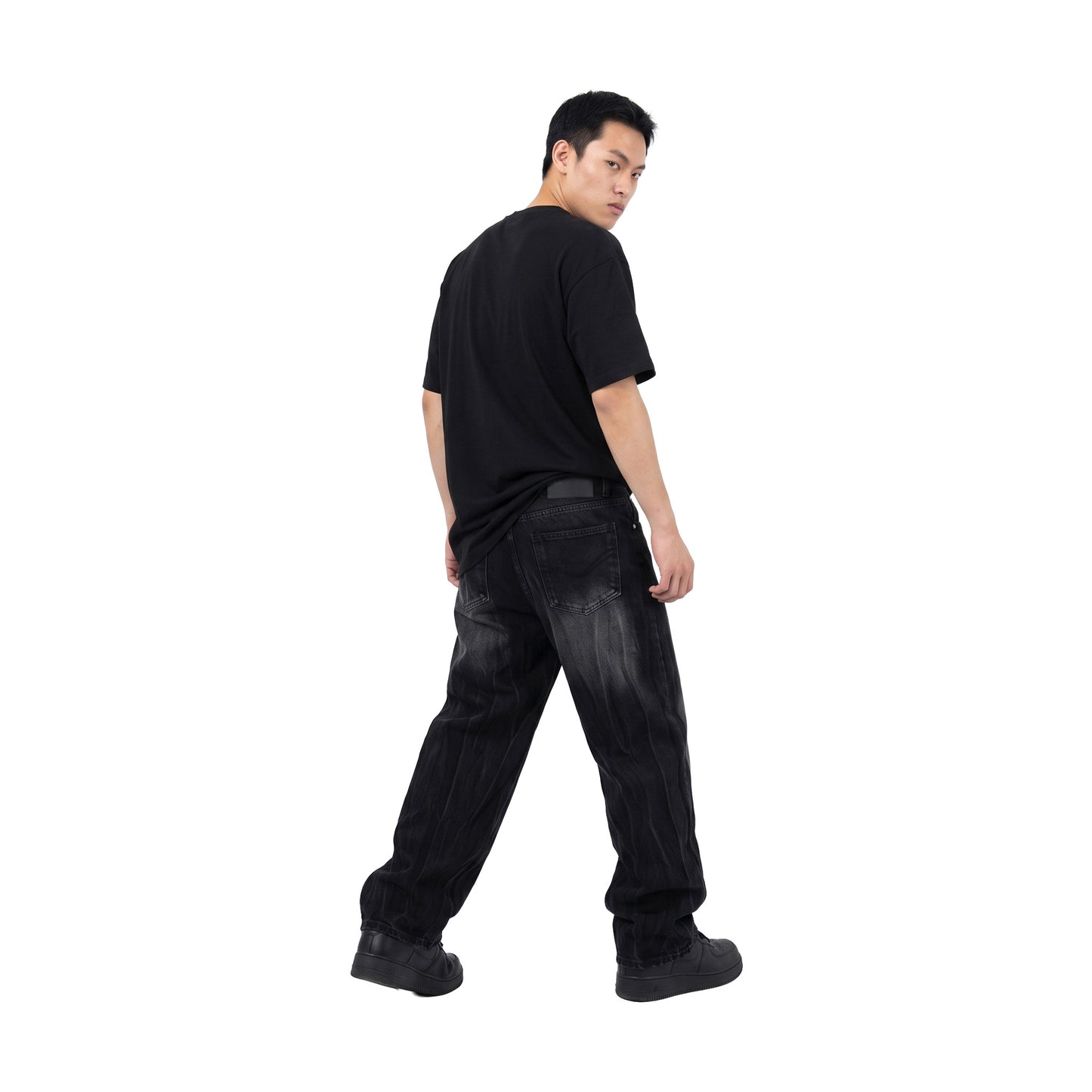 RAW/21 Strata Washed Wide Leg Jeans Black (SS26)