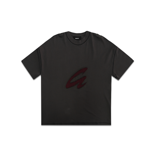 RAW/21 Direct Vintage Graphic Oversized Tee Washed Grey/Red (SS26)