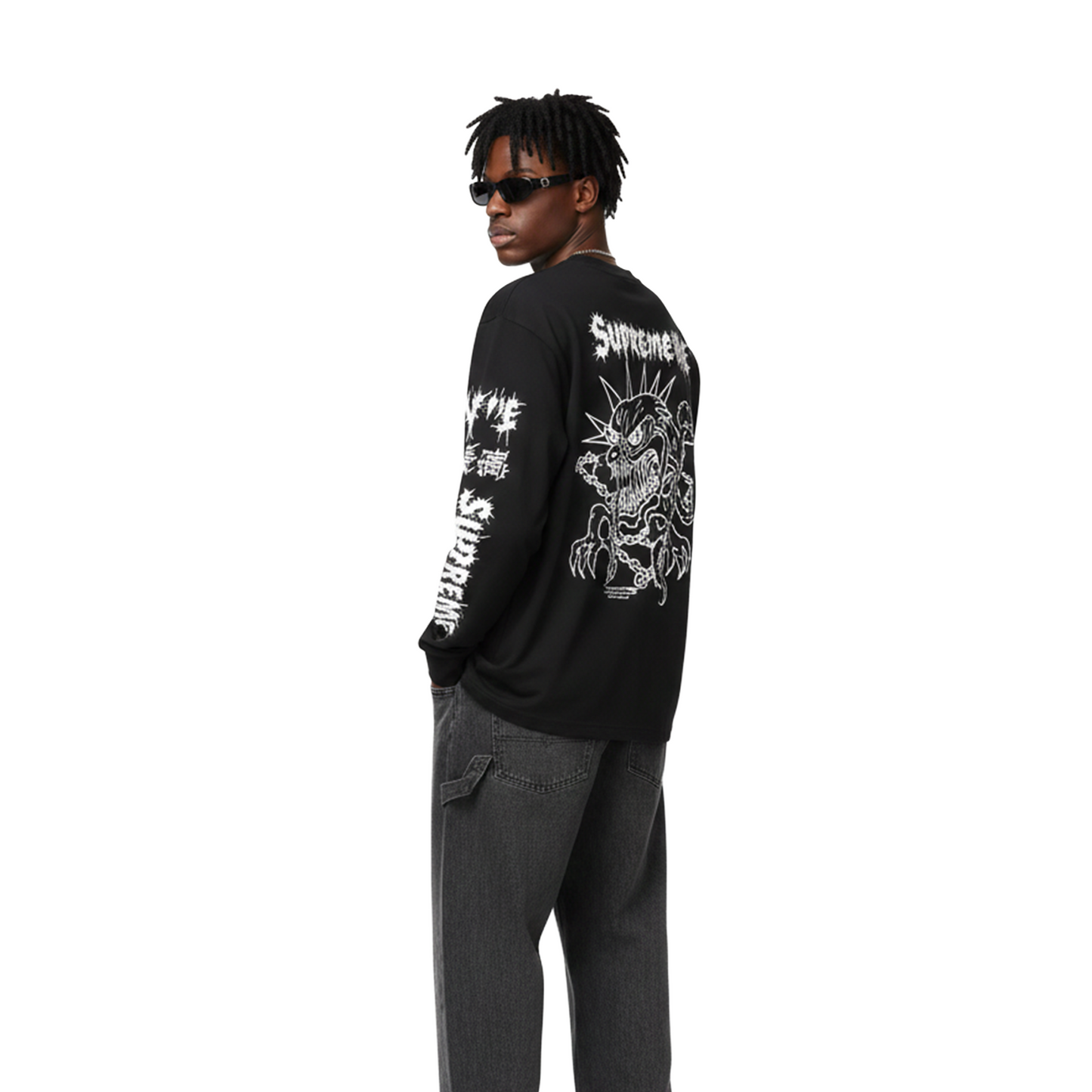 Supreme Y's by Yohji Yamamoto Long-Sleeved Tee Black (FW25)