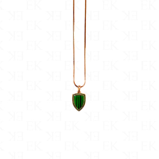 EK Collection Copper Series Malachite Necklace Copper