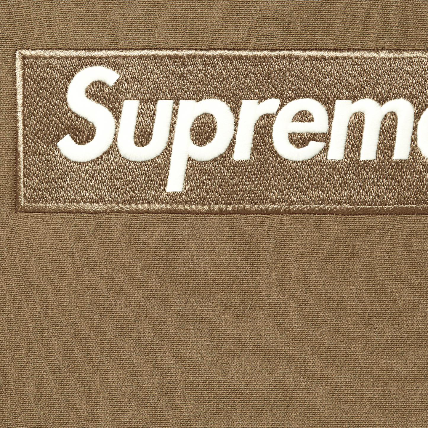 Supreme Box Logo Hooded Sweatshirt Dark Sand
