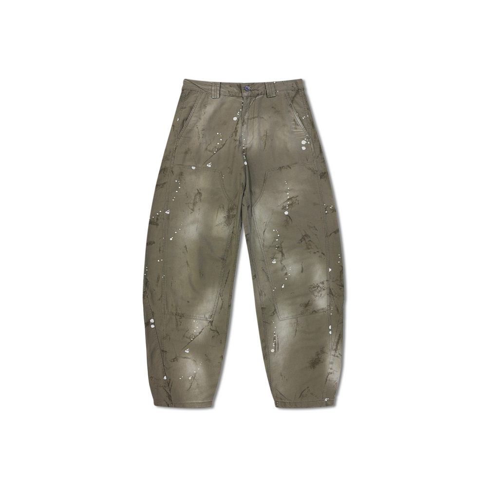 RAW/21 Paint Spatter Double Knee Jeans Light Olive (SS26)