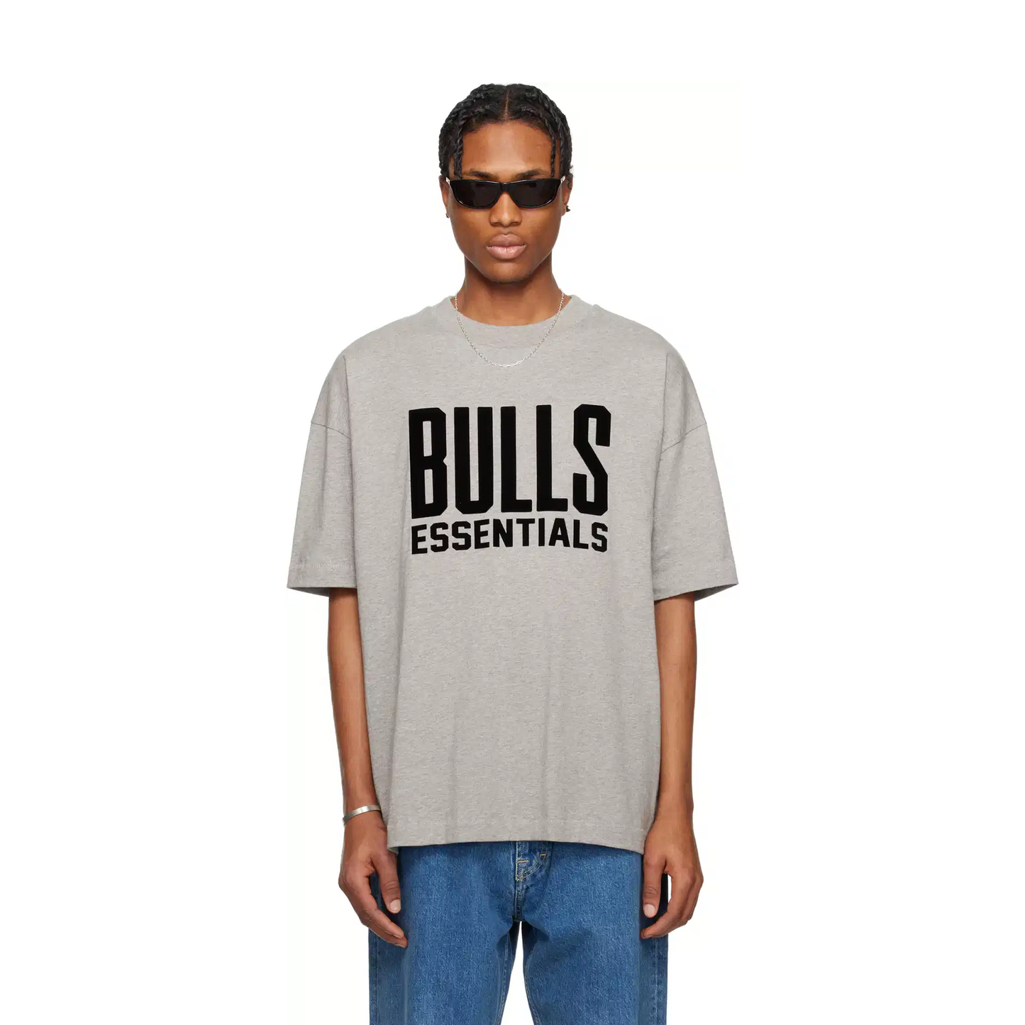 Fear of God Essentials x NBA Chicago Bulls Tee Warm Heather (SS25)