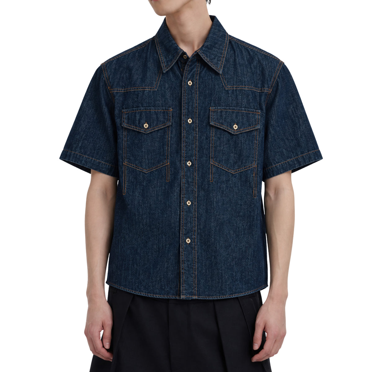RAW/21 Accent Short Sleeve Shirt Denim Blue (SS26)