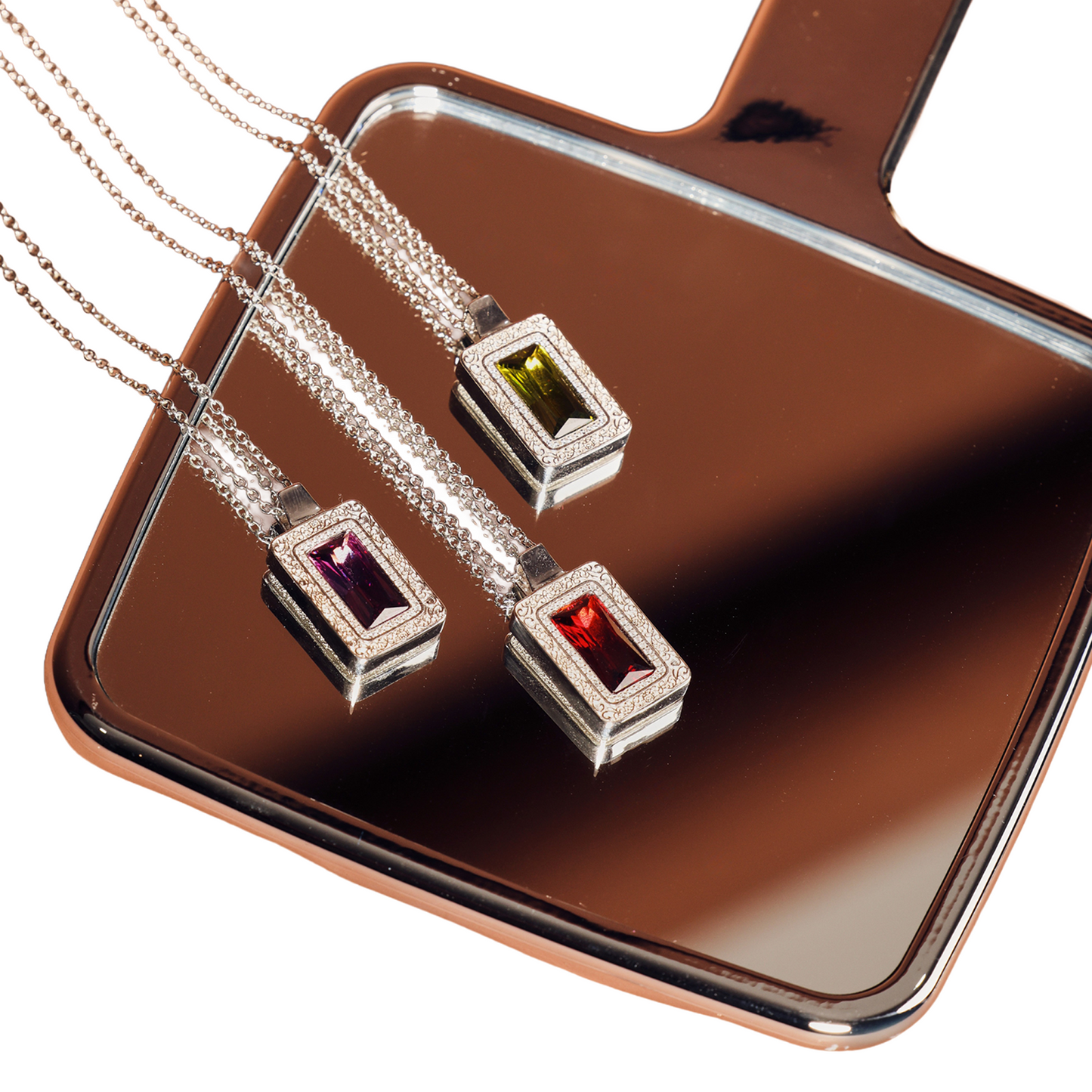 EK Collection Crown Jewel Necklace Silver/Green (SS25)