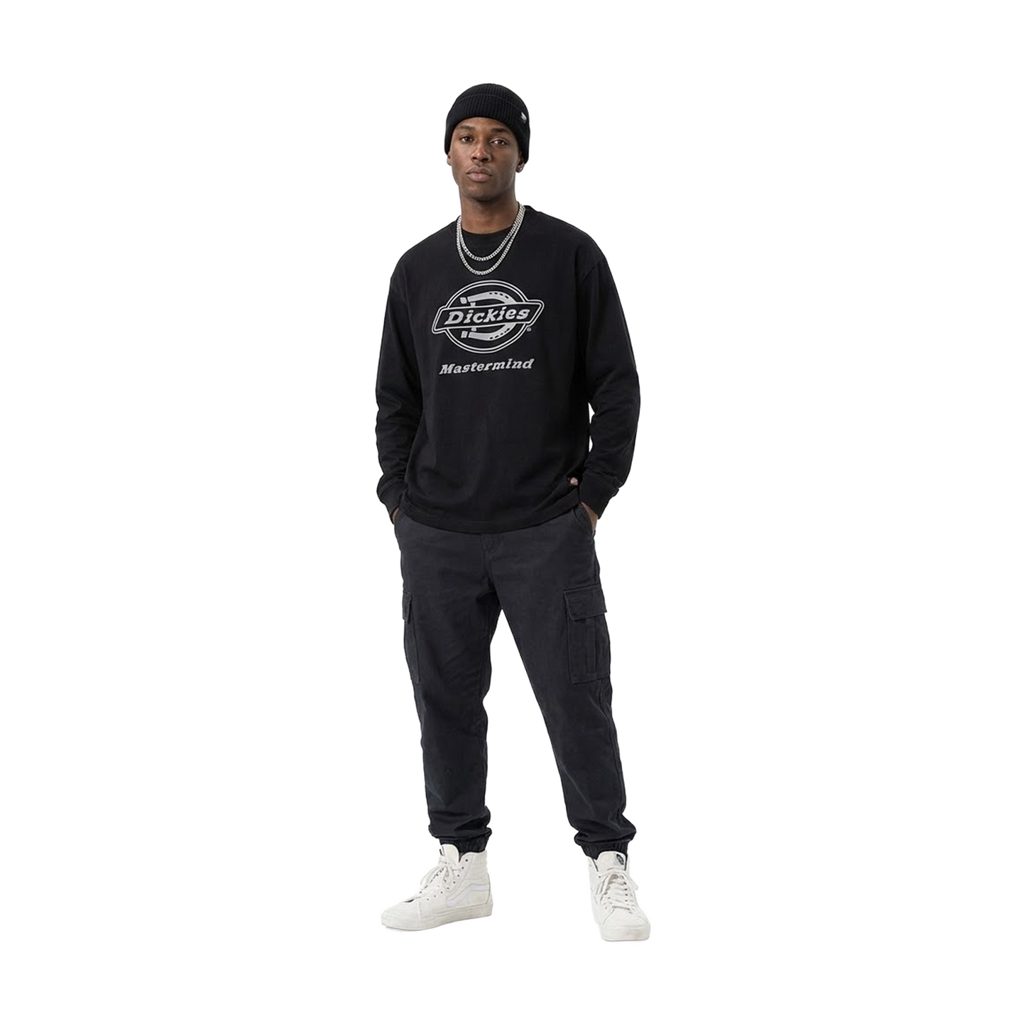 MASTERMIND JAPAN x Dickies Long Sleeved Tee Black (SS25)