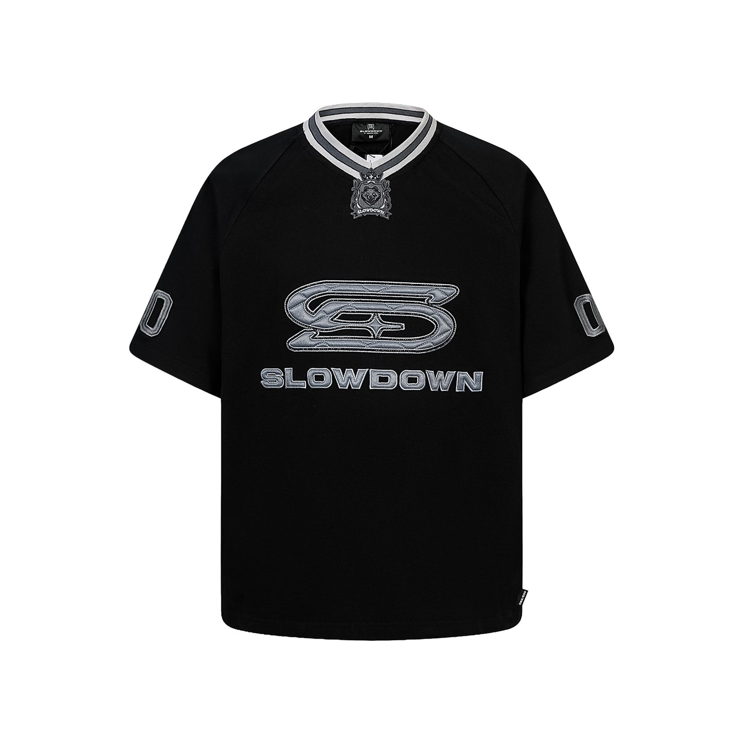 SLOWDOWN Time Out SD V-Neck Jersey Kuil Hitam (SS26)