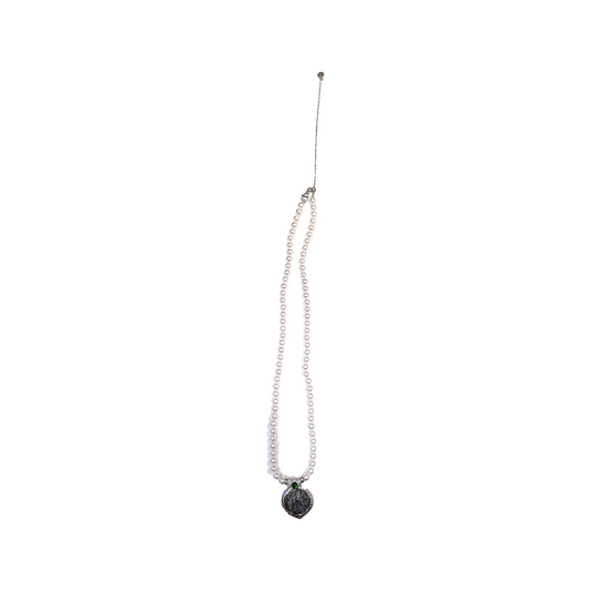 EK Collection Bunny Statement Pearl Chain Silver