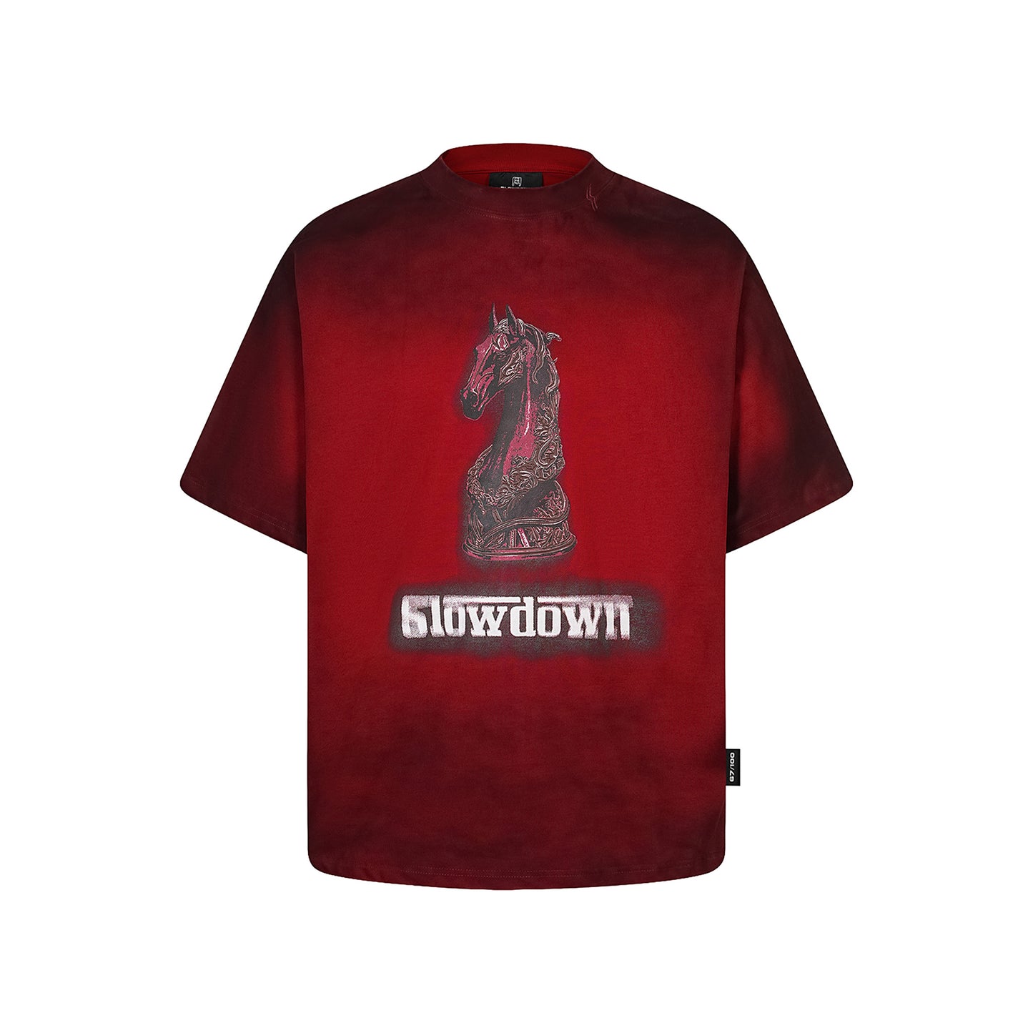 SLOWDOWN Faded Slurry Stone Tee Merah (SS26)