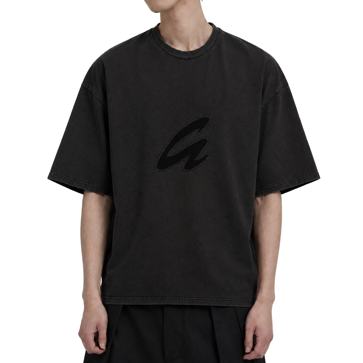 RAW/21 Direct Vintage Graphic Oversized Tee Washed Grey/Black (SS26)