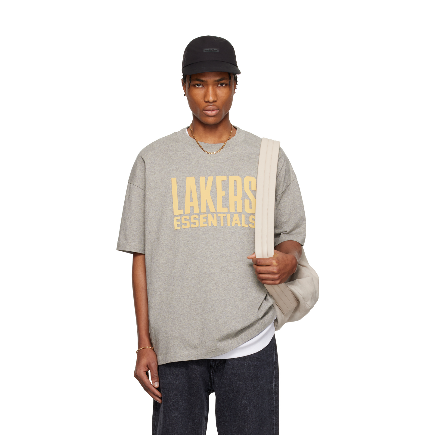 Fear of God Essentials x NBA Los Angeles Lakers Tee Warm Heather (SS25)