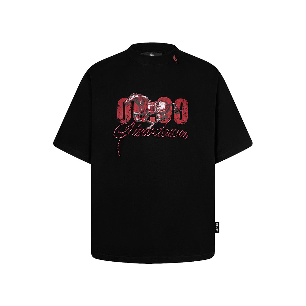 SLOWDOWN Gallop Restart Tee Black (SS26) - Signature Edition