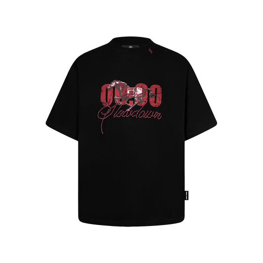 SLOWDOWN Gallop Restart Tee Black (SS26) - Signature Edition
