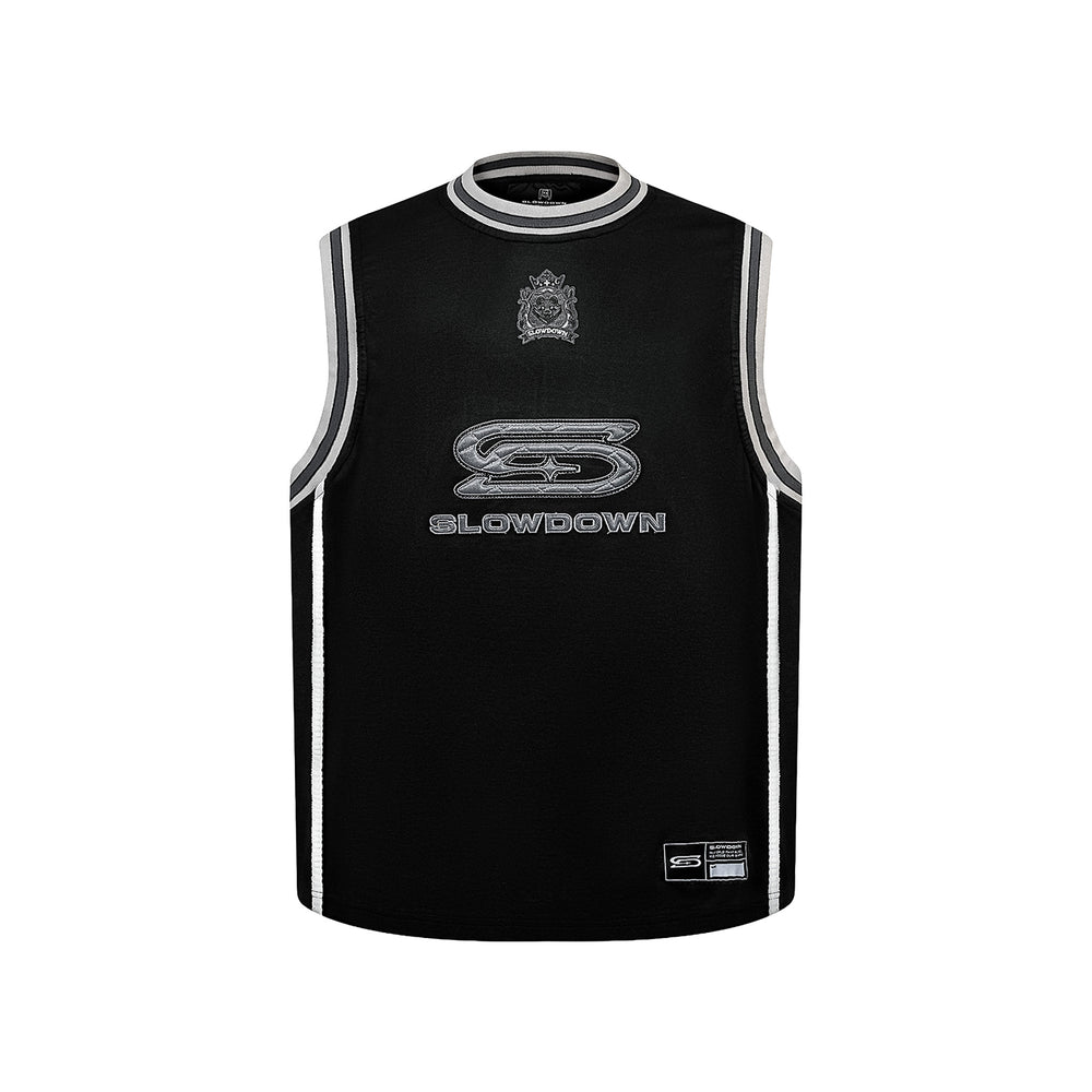 SLOWDOWN Time Out SD Quilted Sleeveless Jersey Black (SS26)