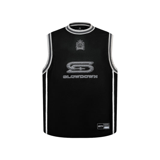 SLOWDOWN Time Out SD Quilted Sleeveless Jersey Black (SS26)