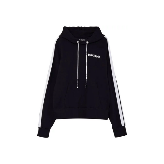 Palm Angels Track Stripe Hoodie Black