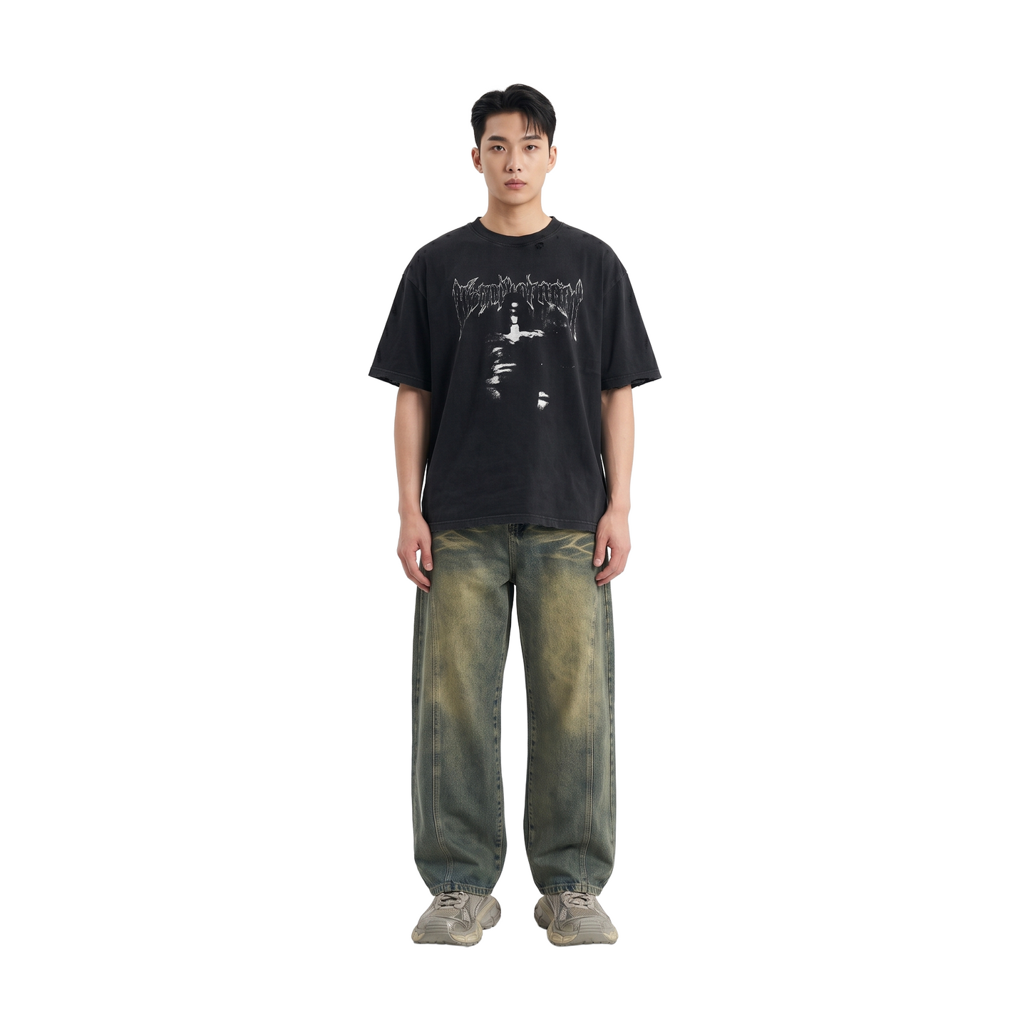 RAW/21 Seluar Jeans Potongan Lurus Lebar Biru Vintage (SS26)