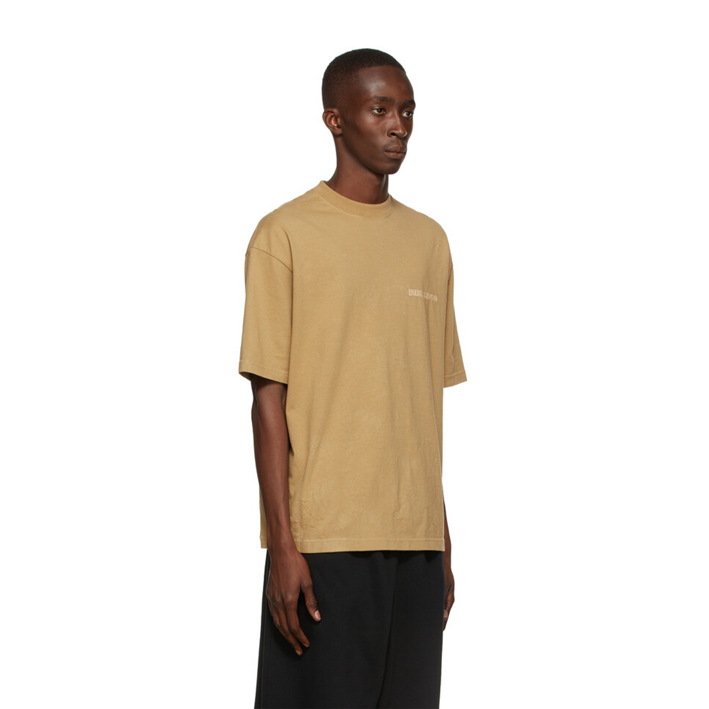 Balenciaga Turn Slit Tee Beige