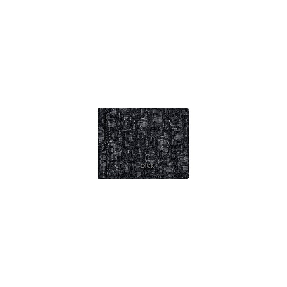 DIOR Wallet with Money Clip Black Dior Oblique Jacquard (SS24)