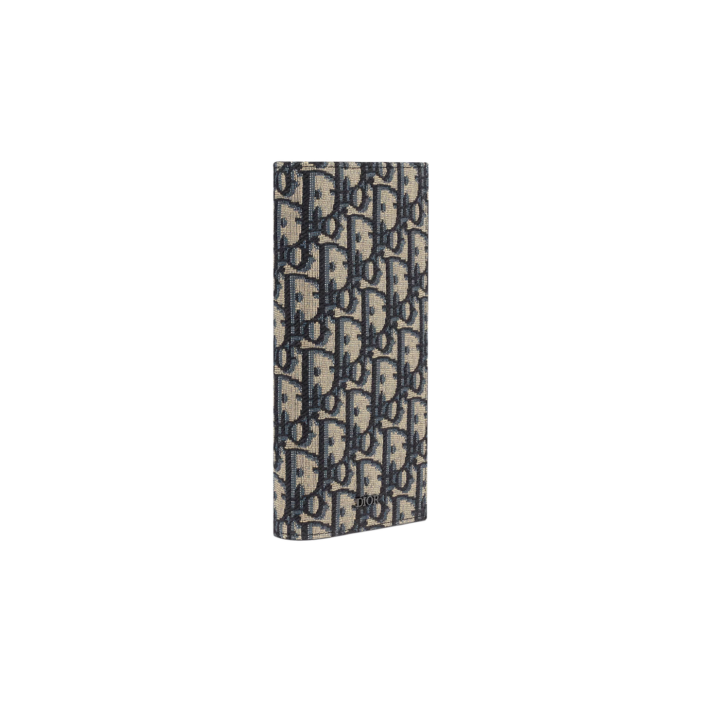 DIOR Vertical Long Wallet Beige and Black Dior Oblique Jacquard (SS24)