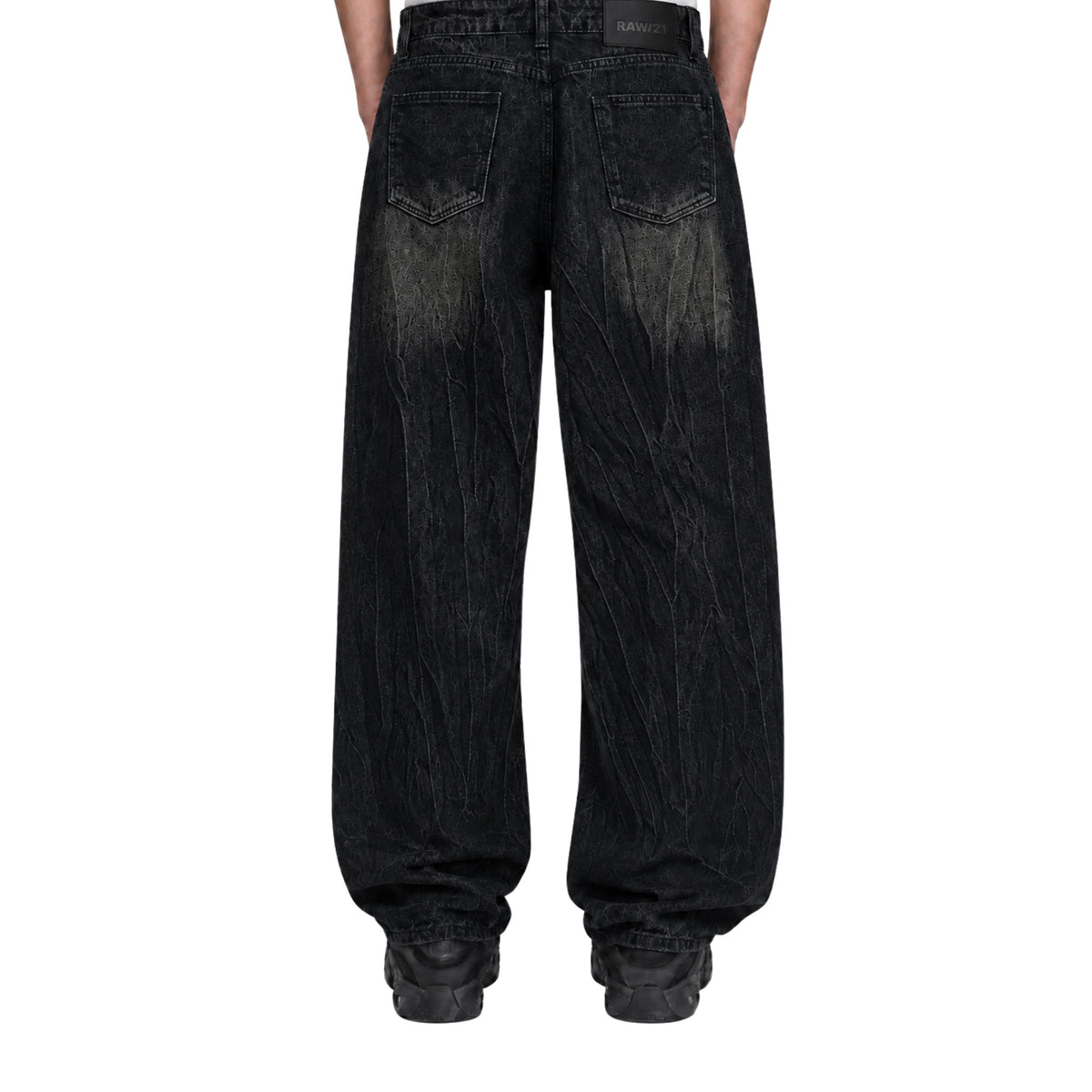 RAW/21 Strata Washed Wide Leg Jeans Black (SS26)