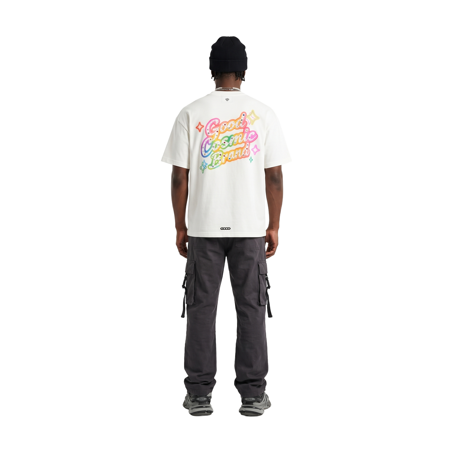 GOODBRAND Colourful Slogan Hot Stamping Tee White (SS26)