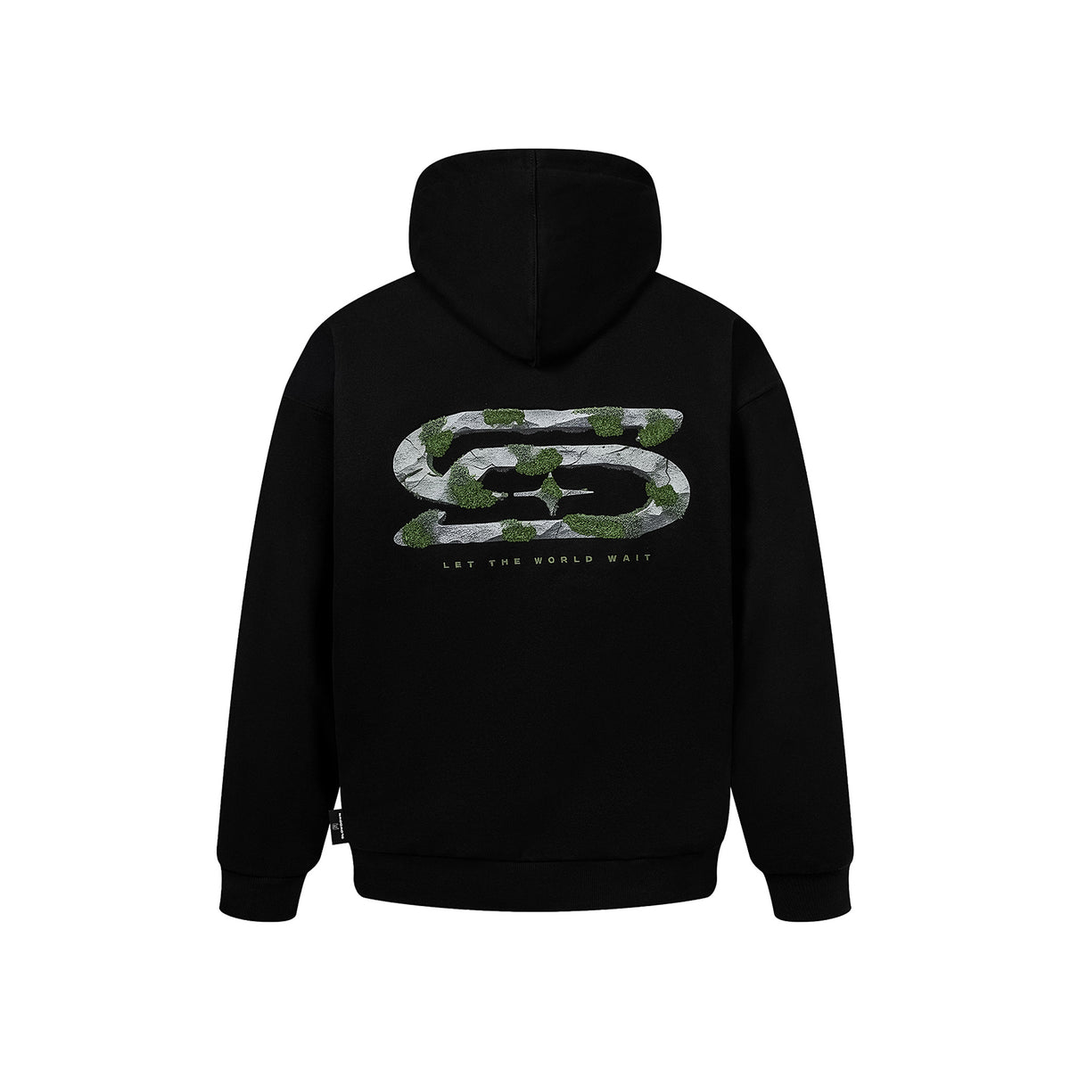 SLOWDOWN Moss Zip Up Hoodie Black (SS26) - Secret Edition