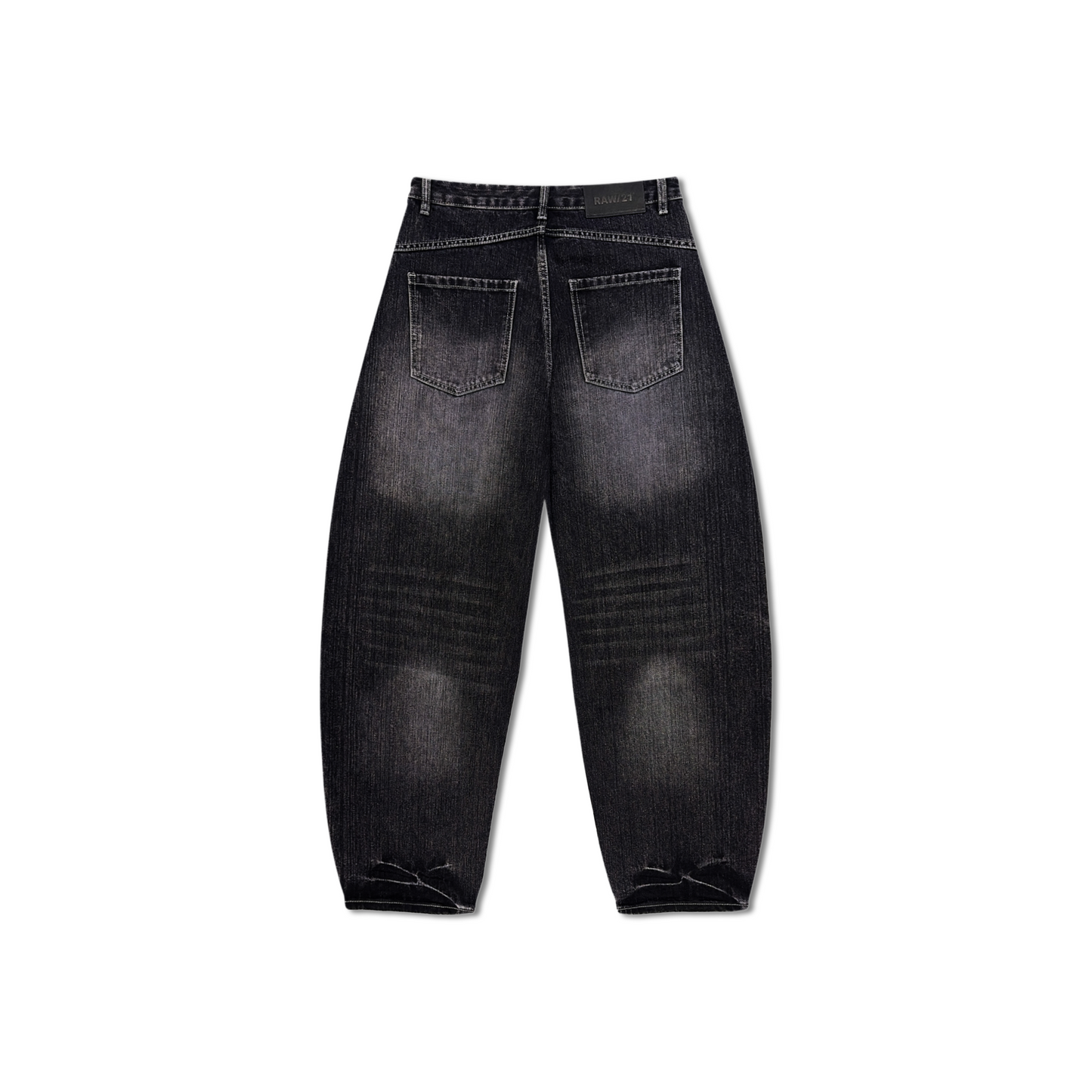 RAW/21 Wide Slub Denim Pants Black (SS26)