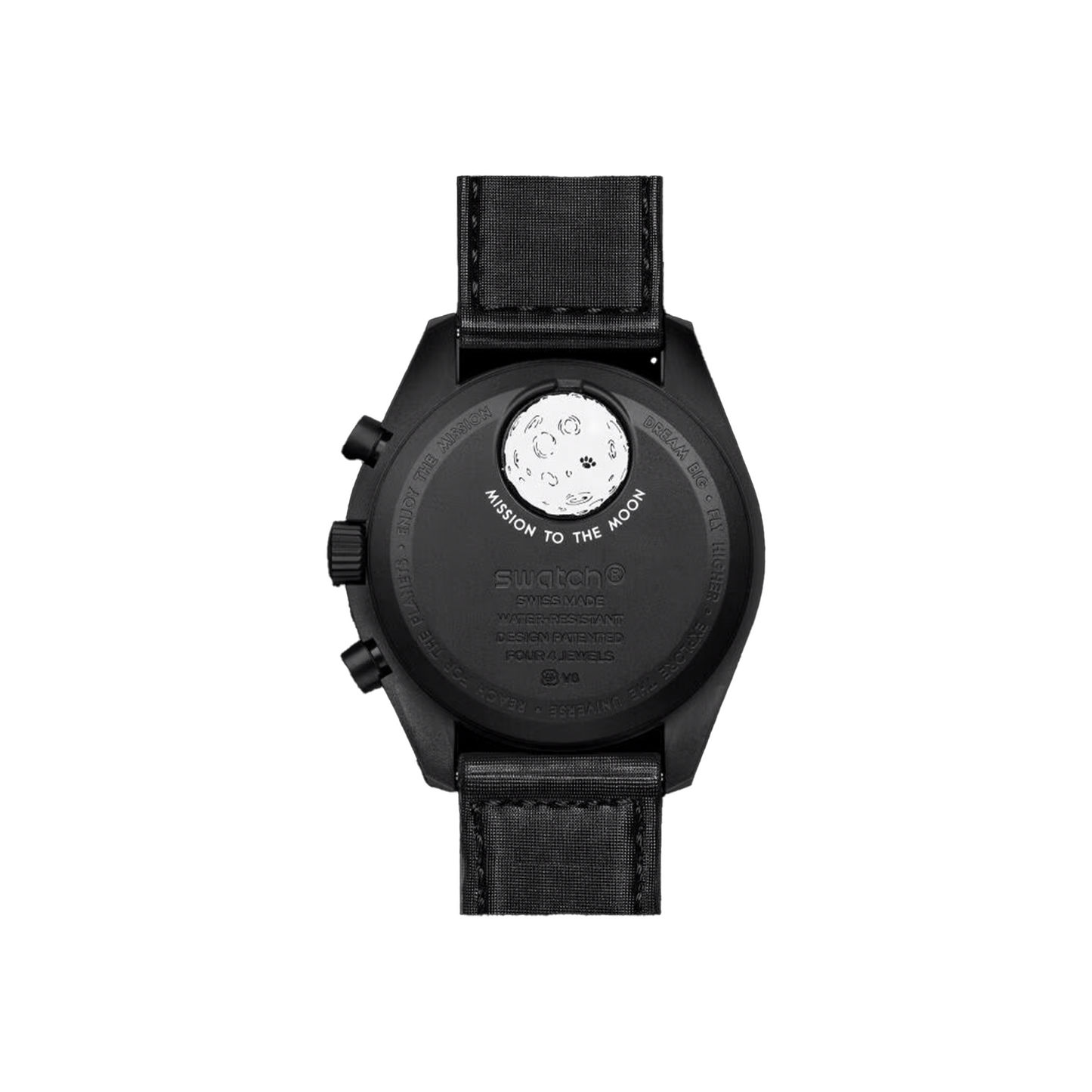 Swatch x Omega Bioceramic Moonswatch Mission To Moonphase Snoopy Black