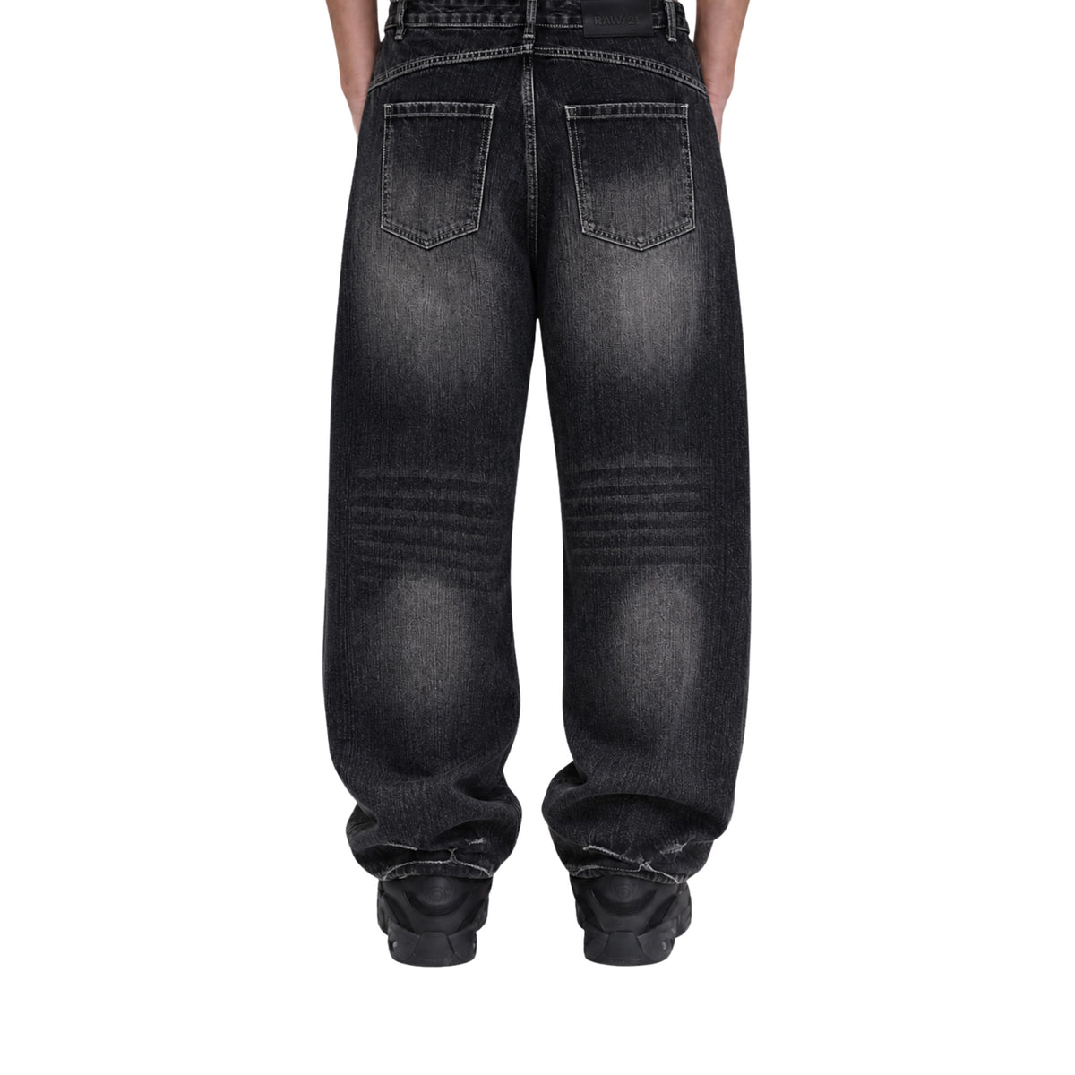 RAW/21 Wide Slub Denim Pants Black (SS26)