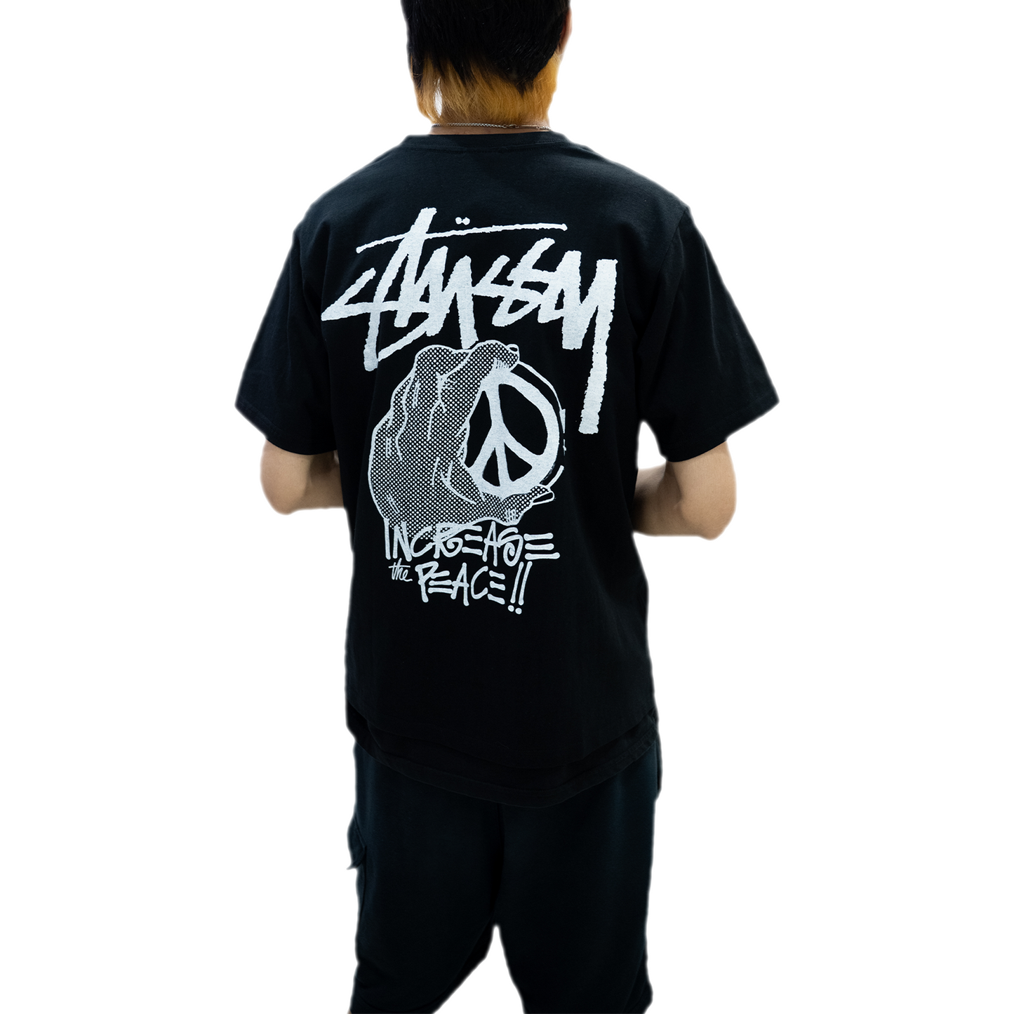 Stüssy Peace Hand Pigment Dyed Tee Black