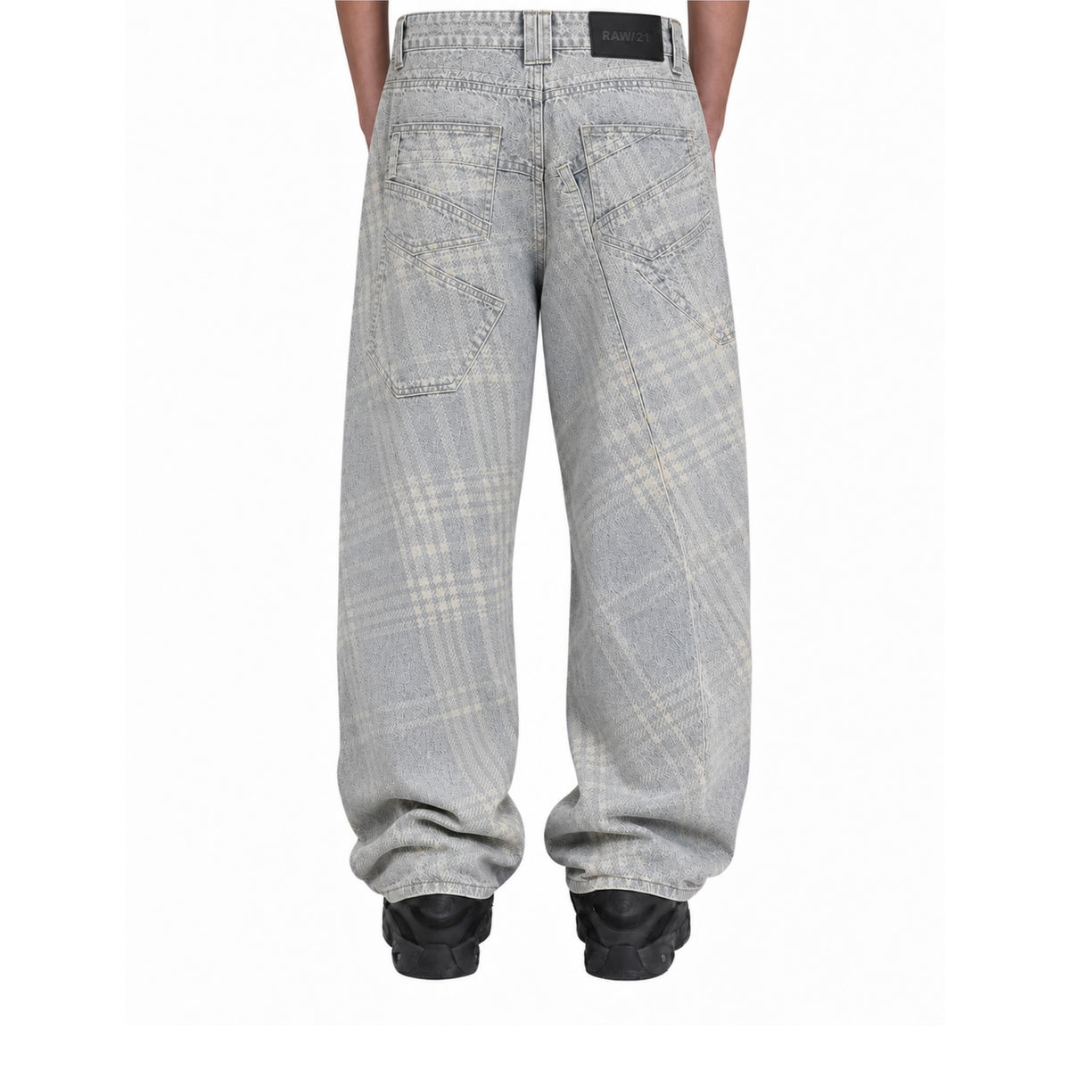 RAW/21 Split Print Denim Pants Washed Grey (SS26)