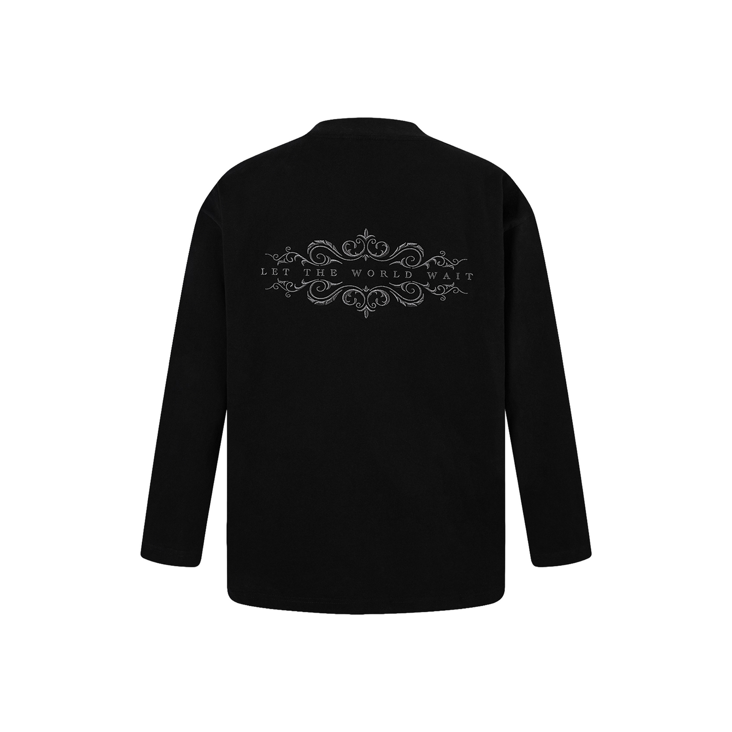 SLOWDOWN 3D Embroidery Long Sleeved Tee Black (SS26)
