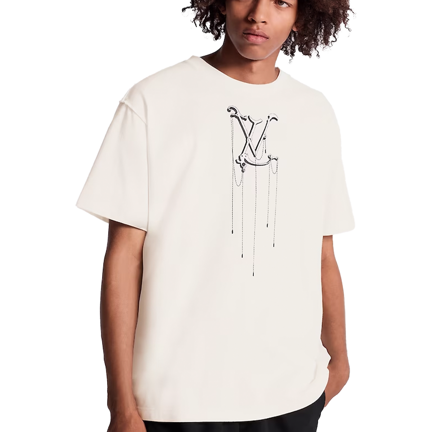 Louis Vuitton LV Pendant Embroidery Tee White