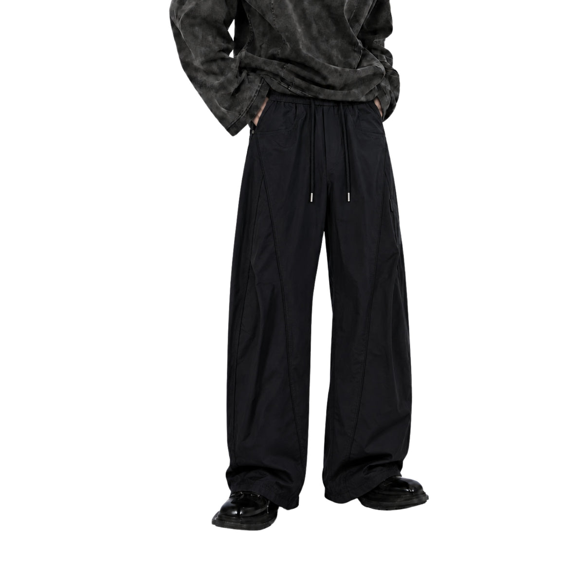 RAW/21 Wide Parachute Pants Black (SS26) | PRE-ORDER