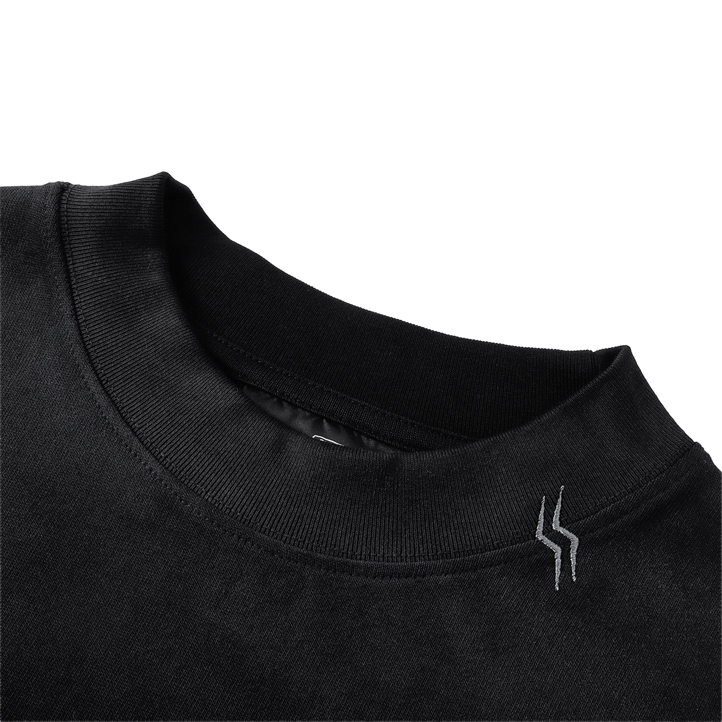 SLOWDOWN Faded Slurry Stone Tee Black (SS26)