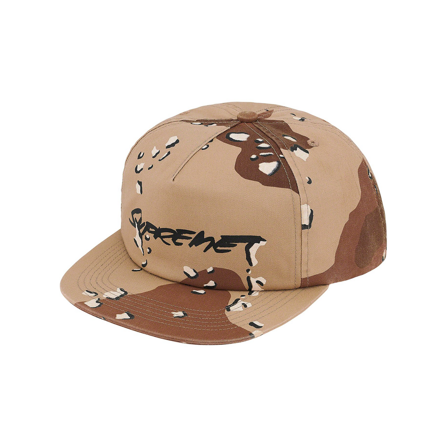 Supreme Futura Logo 5-Panel Cap Chocolate Chip Camo (FW20)