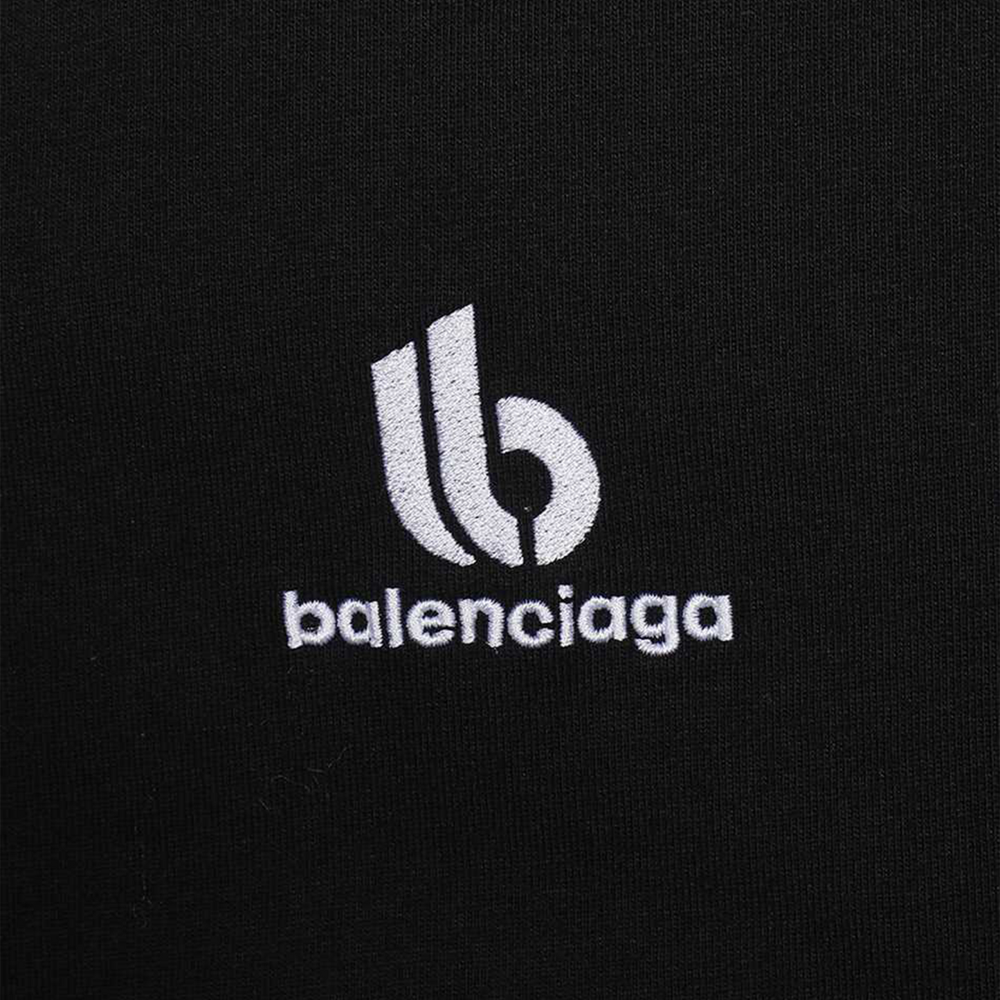 Balenciaga Embroidered Double B Logo Tee Black