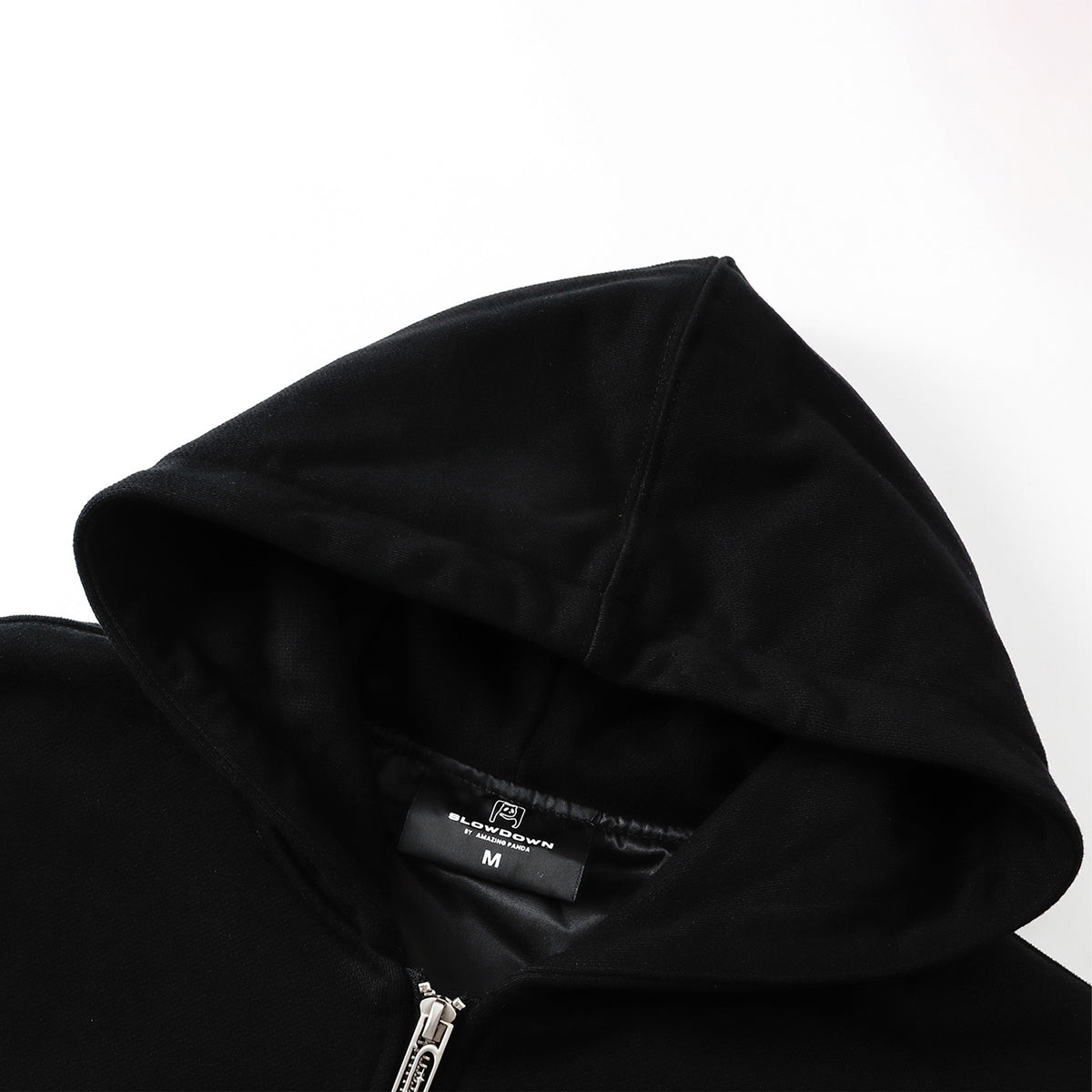 SLOWDOWN Moss Zip Up Hoodie Black (SS26) - Secret Edition
