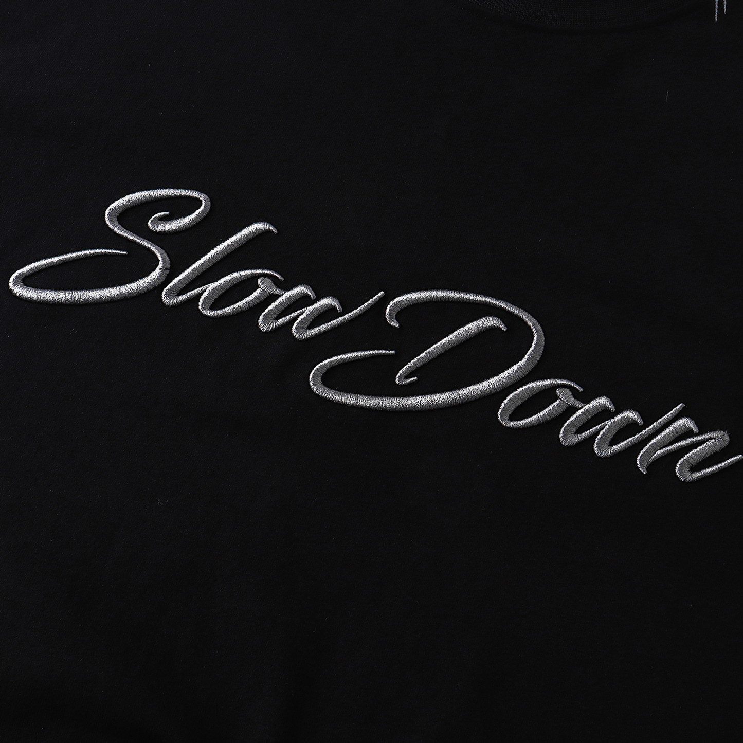 SLOWDOWN 3D Embroidery Long Sleeved Tee Black (SS26)