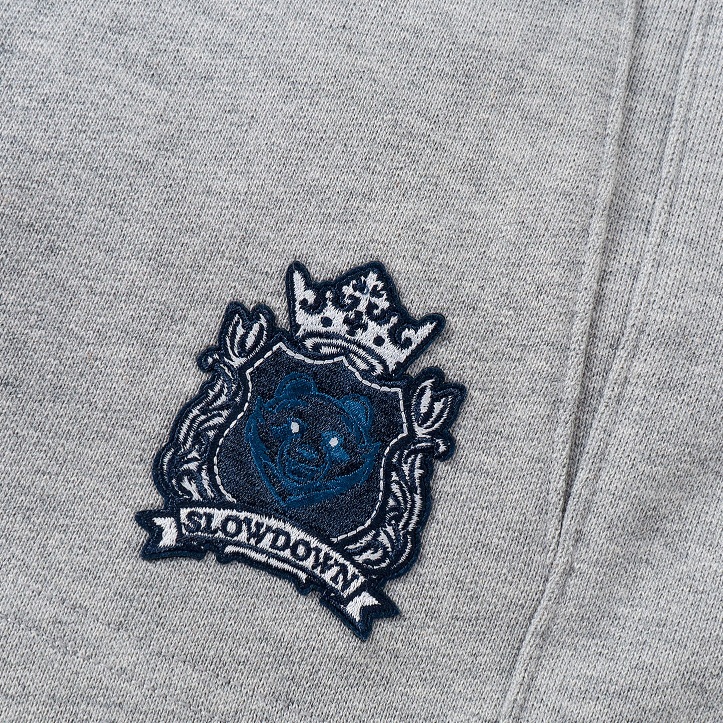 SLOWDOWN Time Out SD Logo Embroidery Sweatshort Light Grey (SS26)