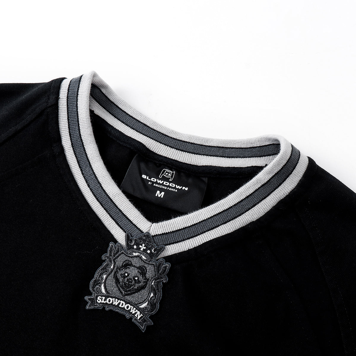 SLOWDOWN Time Out SD V-Neck Jersey Kuil Hitam (SS26)